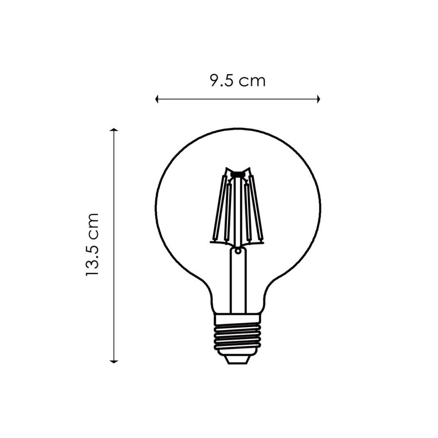 LED Stmievateľná žiarovka VINTAGE EDISON G95 E27/4W/230V 2700K