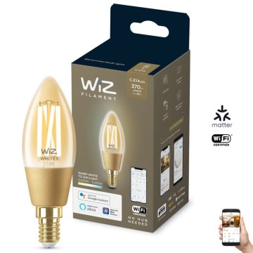 LED Stmievateľná žiarovka VINTAGE FILAMENT C35 E14/4,9W/230V 2000-5000K CRI 90 Wi-Fi - WiZ