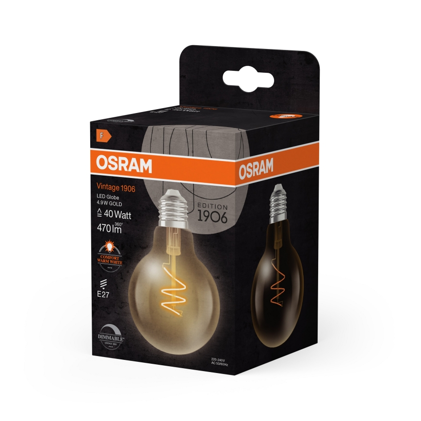 LED stmievateľná žiarovka VINTAGE FILAMENT E27/4,9W/230V 2200K CRI 90 - Osram