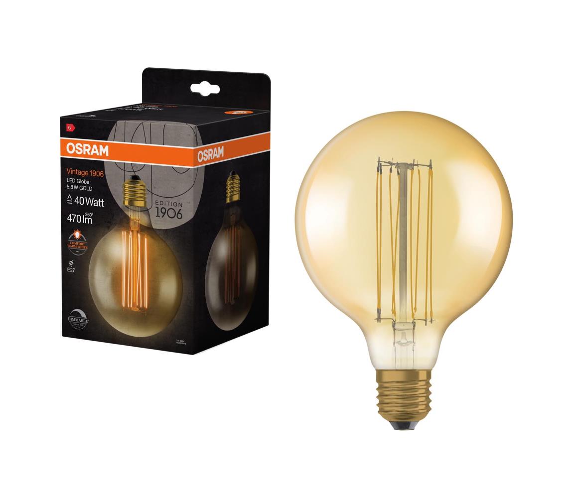LED stmievateľná žiarovka VINTAGE FILAMENT E27/5,8W/230V 2200K - Osram 4058075761797