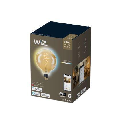 LED Stmievateľná žiarovka VINTAGE FILAMENT G200 E27/6W/230V 2000-5000K CRI 90 Wi-Fi - WiZ