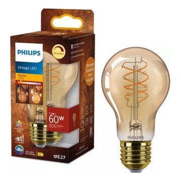 LED Stmievateľná žiarovka VINTAGE Philips A60 E27/7,3W/230V 2200K