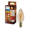 LED stmievateľná žiarovka VINTAGE Philips B35 E14/3,1W/230V 2200K CRI 90