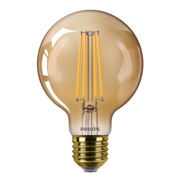 LED Stmievateľná žiarovka VINTAGE Philips G80 E27/7,2W/230V 2200K
