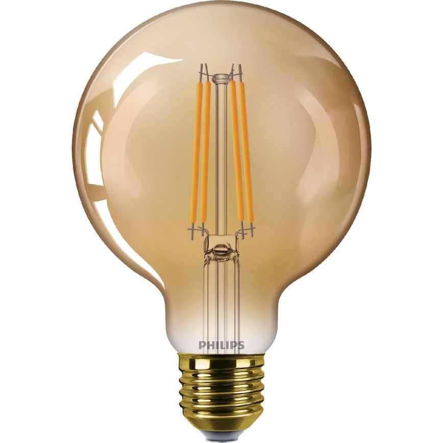 LED Stmievateľná žiarovka VINTAGE Philips G95 E27/7W/230V 1800K