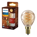 LED Stmievateľná žiarovka VINTAGE Philips P45 E14/3W/230V 2200K