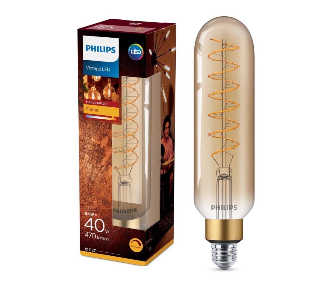 Philips LED Stmievateľná žiarovka VINTAGE Philips T65 E27/6,5W/230V 2000K