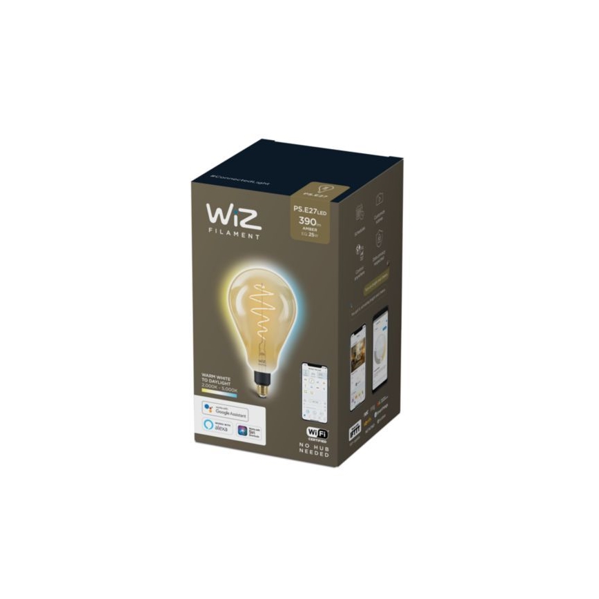 LED Stmievateľná žiarovka VINTAGE FILAMENT PS160 E27/6,5W/230V 2000-5000K CRI 90 Wi-Fi -WiZ