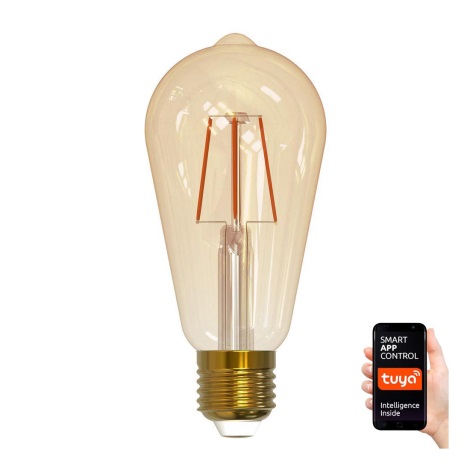 LED Stmievateľná žiarovka VINTAGE ST64 E27/5,5W/230V 1800-2700K Wi-fi Tuya