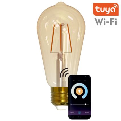 LED Stmievateľná žiarovka VINTAGE ST64 E27/5,5W/230V 1800-2700K Wi-fi Tuya