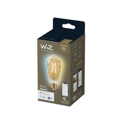 LED Stmievateľná žiarovka VINTAGE FILAMENT ST64 E27/7W/230V 2000-5000K CRI 90 Wi-Fi - WiZ