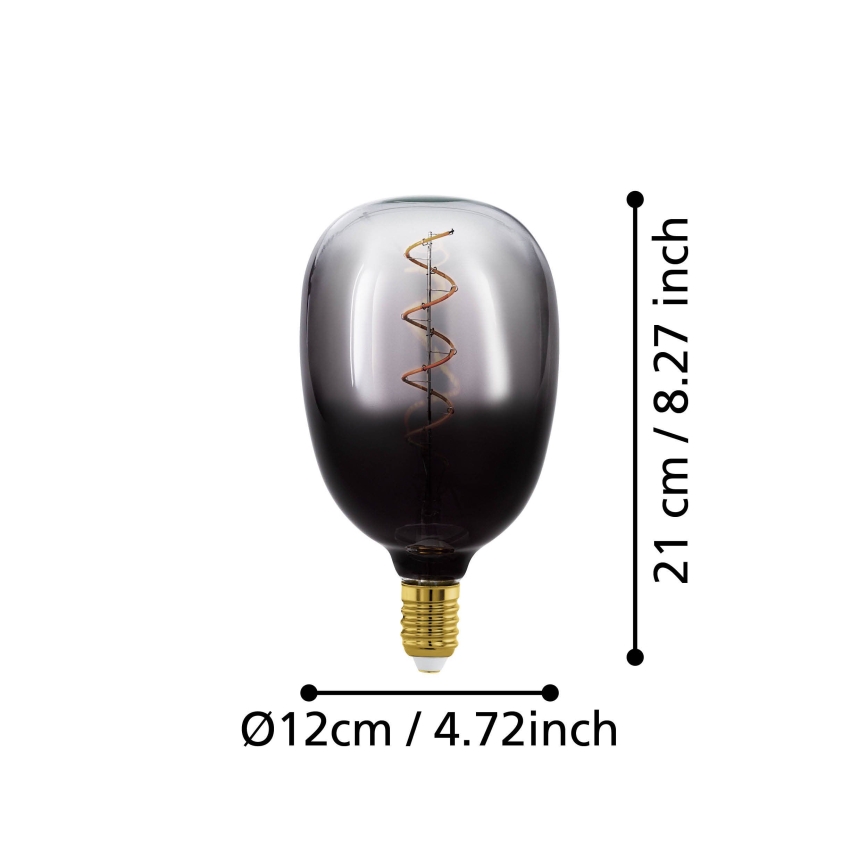 LED stmievateľná žiarovka VINTAGE T120 E27/4W/230V 1800K dymová - Eglo 110227