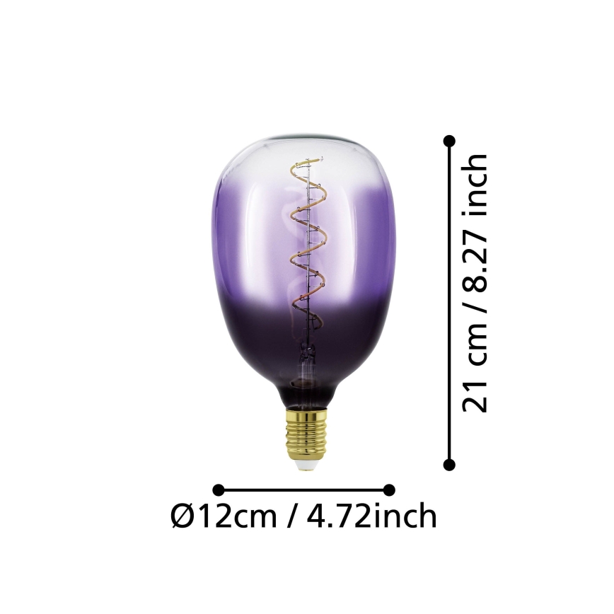 LED Stmievateľná žiarovka VINTAGE T120 E27/4W/230V 1800K fialová - Eglo 110226