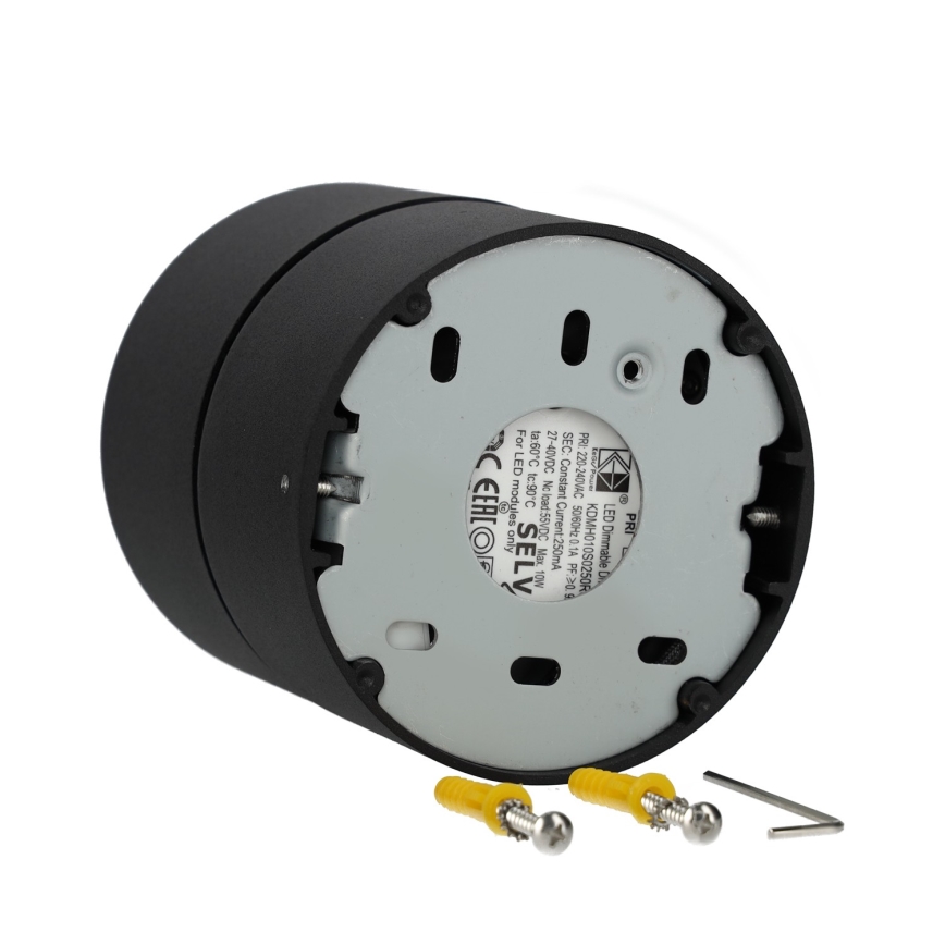 LED Stmievateľné bodové svietidlo LAHTI LED/13,5W/230V 3000K CRI 90 čierna