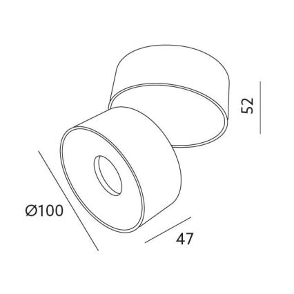 LED Stmievateľné bodové svietidlo LAHTI LED/13,5W/230V 3000K CRI 90 čierna