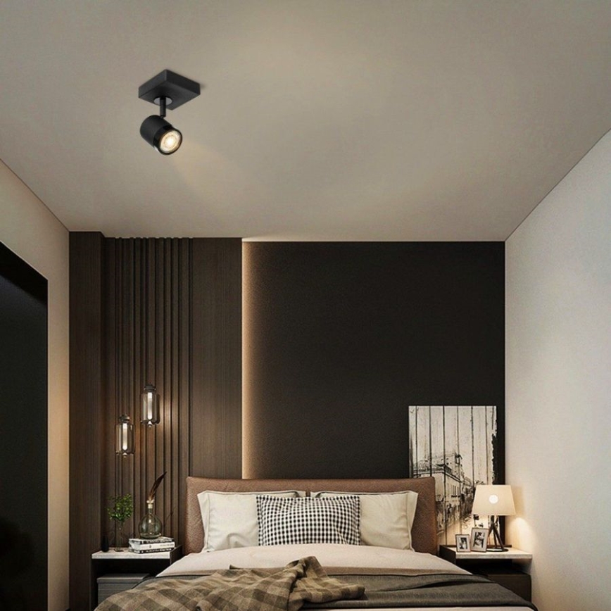 LED Stmievateľné bodové svietidlo MANU 1xGU10/5,8W/230V čierna