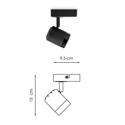 LED Stmievateľné bodové svietidlo MANU 1xGU10/5,8W/230V čierna