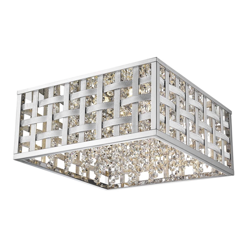 LED Stmievateľné krištáľové stropné svietidlo COLUMBUS LED/20W/230V lesklý chróm