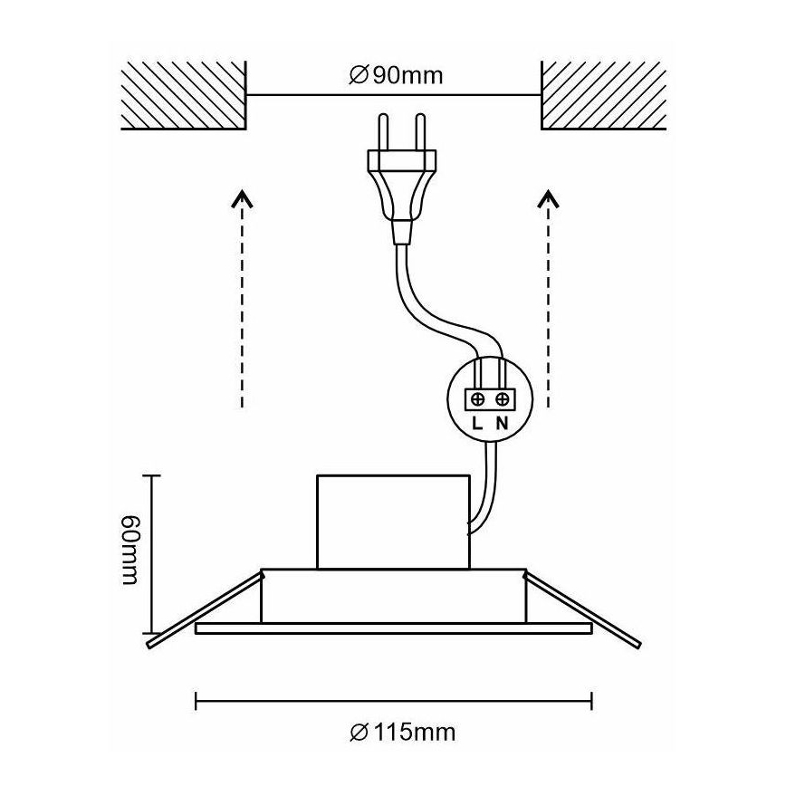 LED Stmievateľné kúpeľňové svietidlo LED/10W/230V 3000K-6500K Wi-Fi Tuya IP44