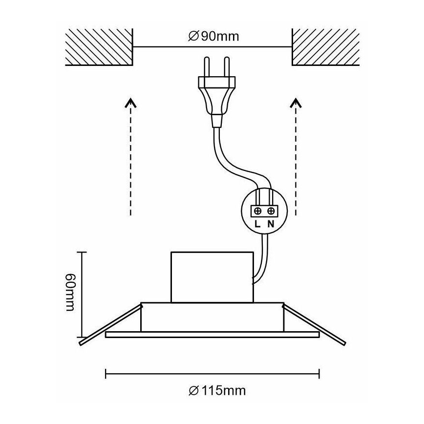 LED Stmievateľné kúpeľňové svietidlo LED/10W/230V 3000K-6500K Wi-Fi Tuya IP44