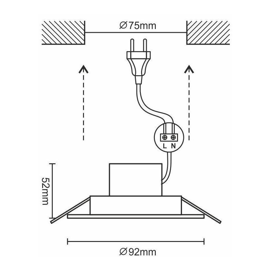 LED Stmievateľné kúpeľňové svietidlo LED/7W/230V 3000K-6500K Wi-Fi Tuya IP44