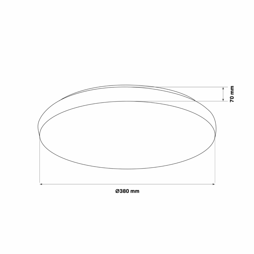 LED Stmievateľné kúpeľňové svietidlo PIRIUS LED/48W/230V pr. 38 cm 3000-6000K IP44 + diaľkové ovládanie