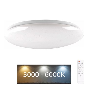LED Stmievateľné kúpeľňové svietidlo PIRIUS LED/48W/230V pr. 38 cm 3000-6000K IP44 + diaľkové ovládanie