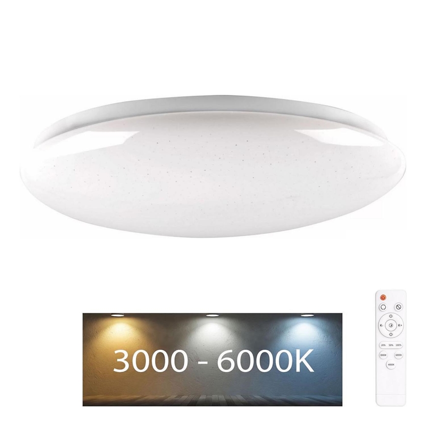 LED Stmievateľné kúpeľňové svietidlo PIRIUS LED/48W/230V pr. 38 cm 3000-6000K IP44 + diaľkové ovládanie