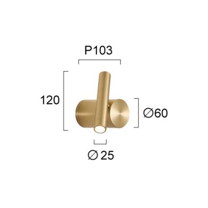 LED stmievateľné nástenné bodové svietidlo PLANET LED/4W/230V zlaté