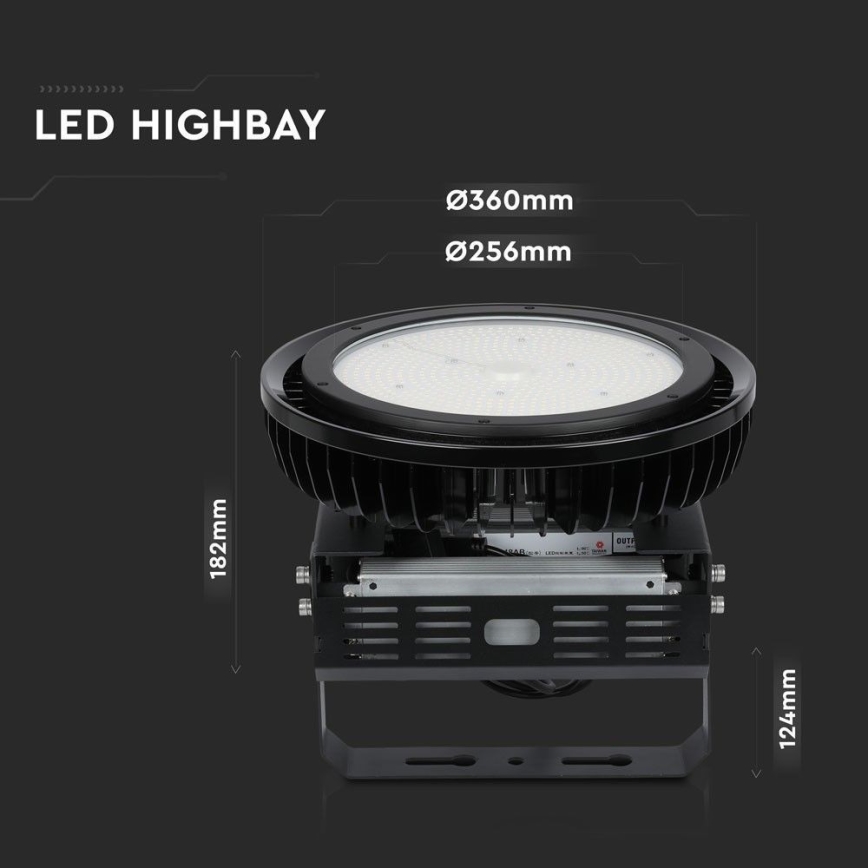 LED Stmievateľné priemyselné svietidlo High Bay LED/500W/230V 4000K IP65 čierna