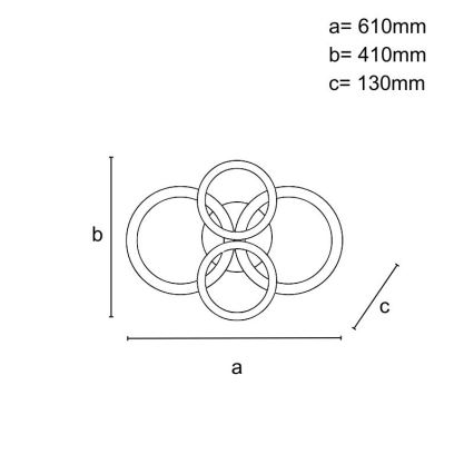 LED stmievateľné prisadené stropné svietidlo LED/150W/230V 3000-6500K + diaľkové ovládanie