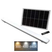 LED Stmievateľné solárne technické svietidlo so senzorom LED/25W/230V 3000K/4000K/6400K IP65 + diaľkové ovládanie
