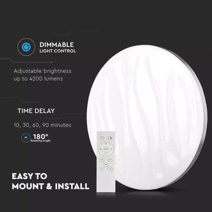 LED Stmievateľné stropné svietidlo 1xLED/40W/230V pr. 40 cm + diaľkové ovládanie