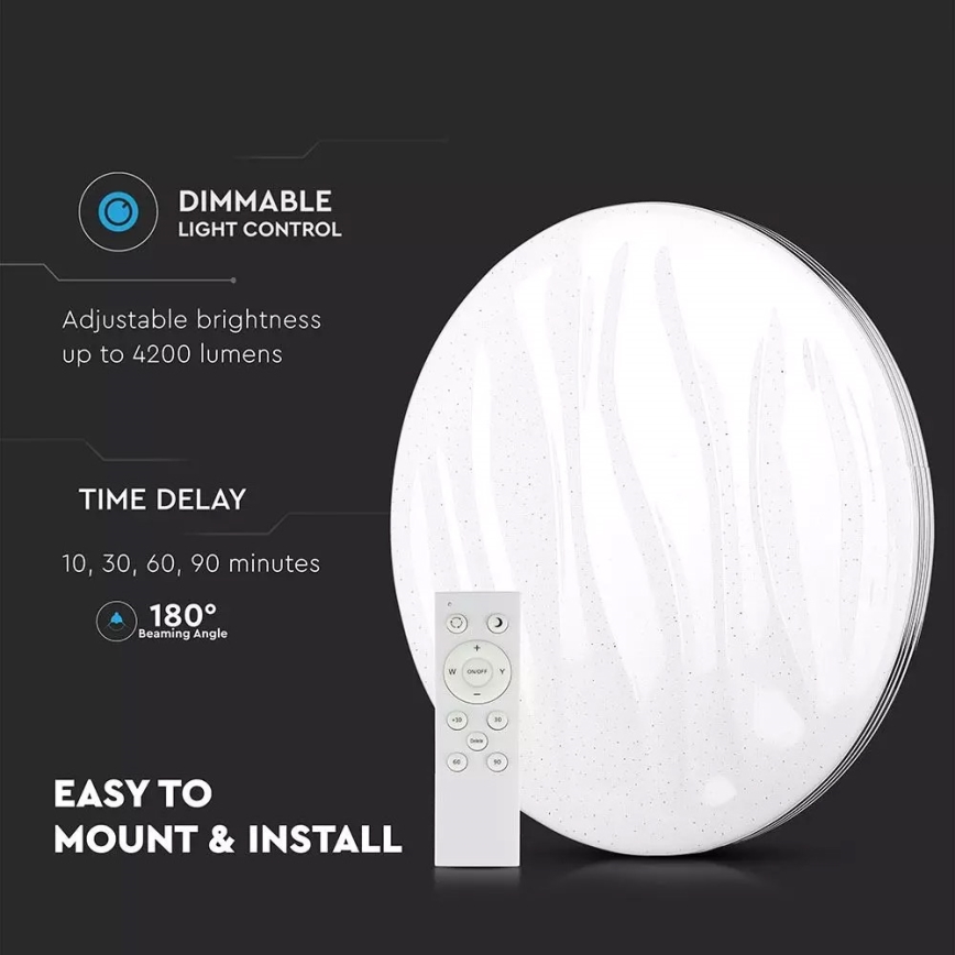 LED Stmievateľné stropné svietidlo 1xLED/40W/230V pr. 40 cm + diaľkové ovládanie