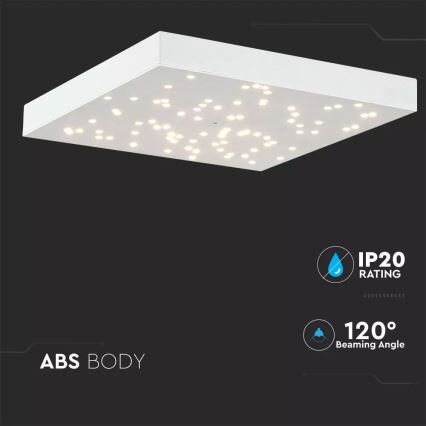 LED Stmievateľné stropné svietidlo 1xLED/8W/230V 30x30 cm + diaľkové ovládanie
