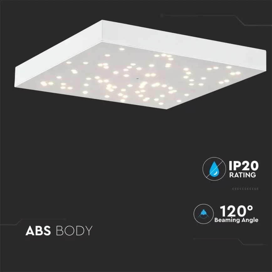 LED Stmievateľné stropné svietidlo 1xLED/8W/230V 30x30 cm + diaľkové ovládanie