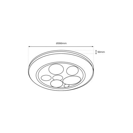 LED Stmievateľné stropné svietidlo BUBBLES LED/30W/230V 3000-6000K + diaľkové ovládanie