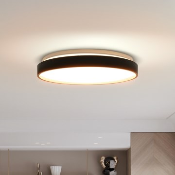 LED Stmievateľné stropné svietidlo CALA LED/48W/230V 3000-6500K čierna/zlatá + diaľkové ovládanie