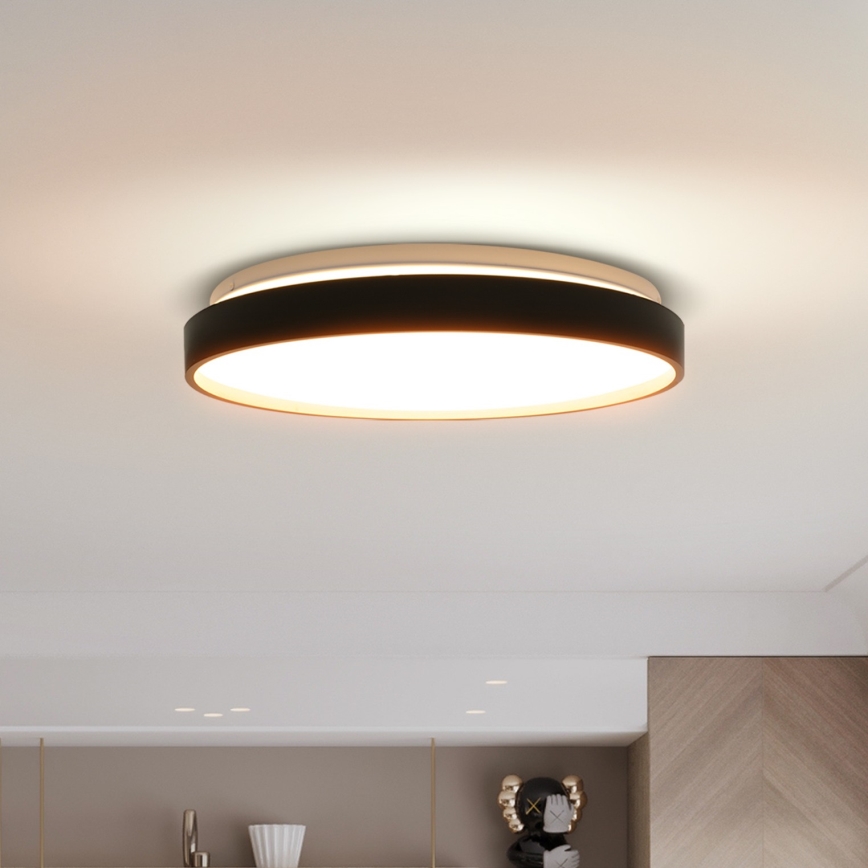 LED Stmievateľné stropné svietidlo CALA LED/48W/230V 3000-6500K čierna/zlatá + diaľkové ovládanie