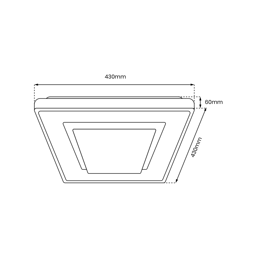 LED Stmievateľné stropné svietidlo CAMERON LED/38W/230V 3000-6000K + diaľkové ovládanie