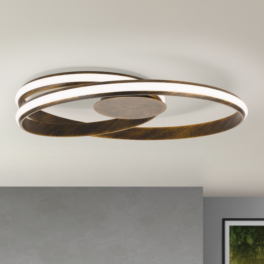 LED Stmievateľné stropné svietidlo CIRCUS LED/30W/230V hnedá/patina