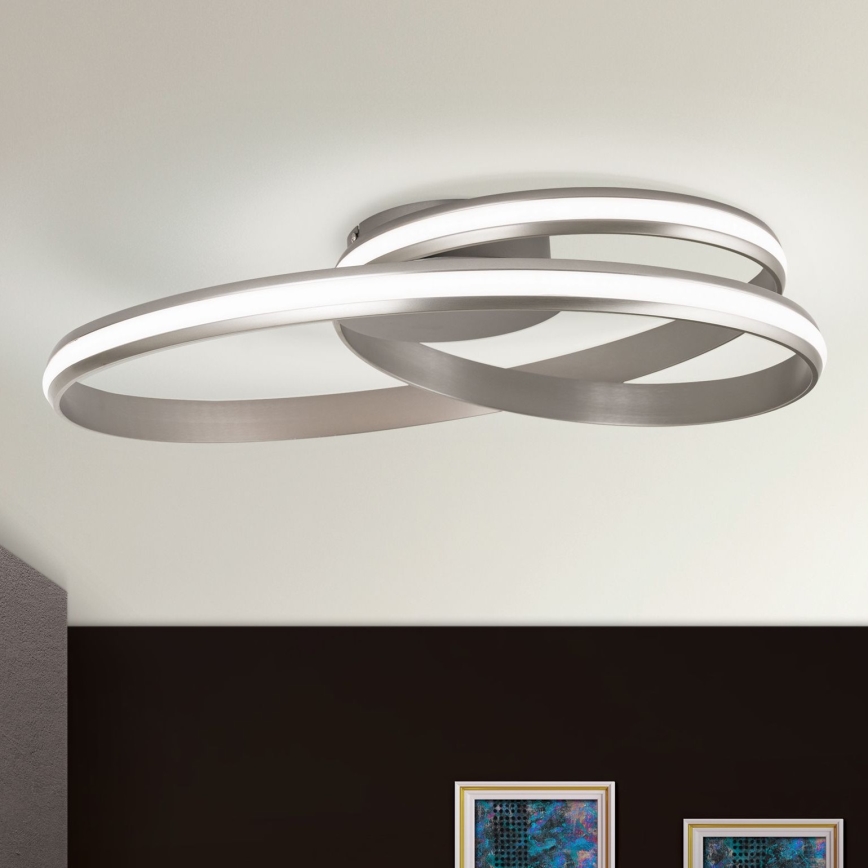 LED Stmievateľné stropné svietidlo CIRCUS LED/30W/230V strieborná