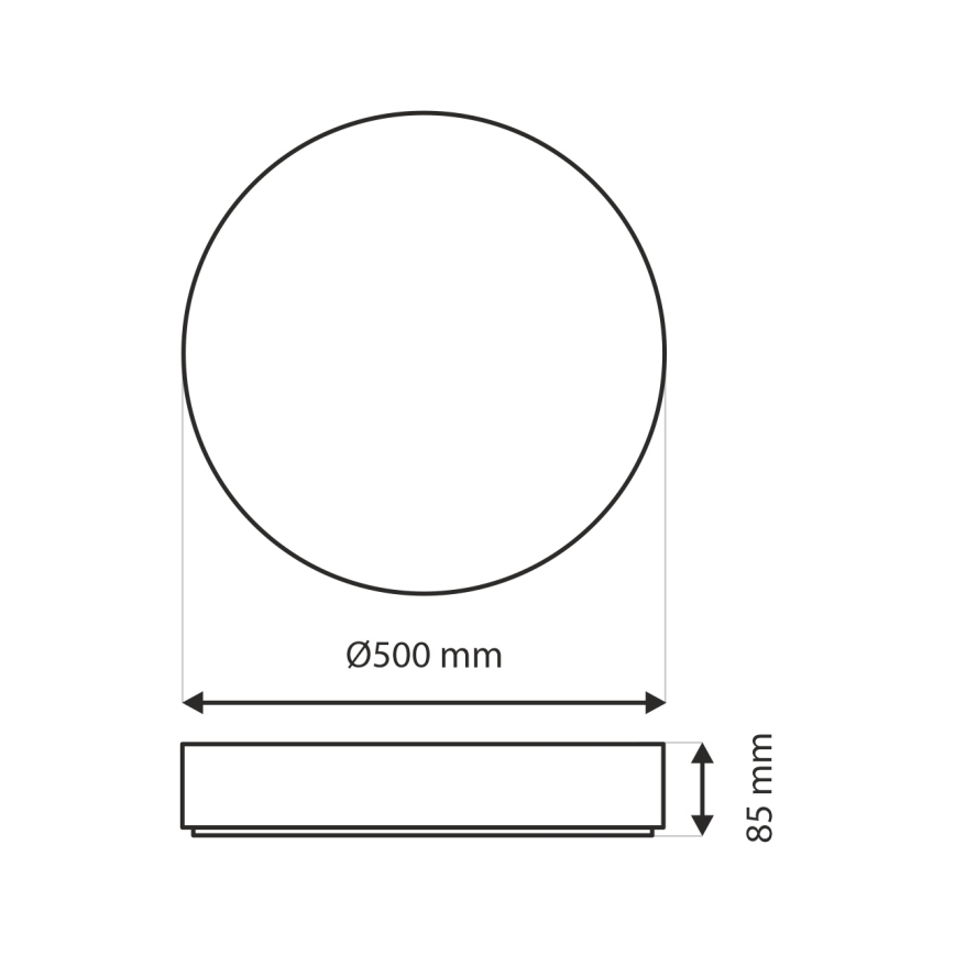 LED Stmievateľné stropné svietidlo EBRO LED/36W/230V 2700-6500K pr. 50 cm + diaľkové ovládanie
