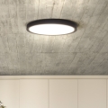 LED Stmievateľné stropné svietidlo ESTELA LED/36W/230V pr.30 cm čierna + diaľkové ovládanie