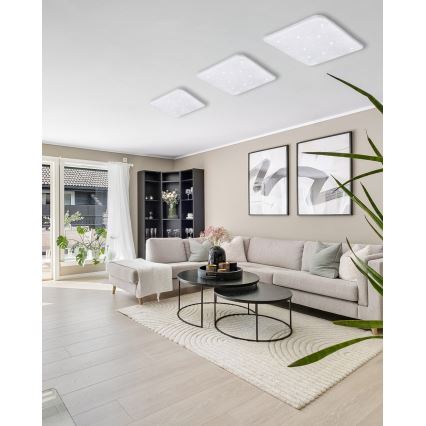 LED Stmievateľné stropné svietidlo FLORA LED/36W/230V 2700-6500K 43x43 cm + diaľkové ovládanie