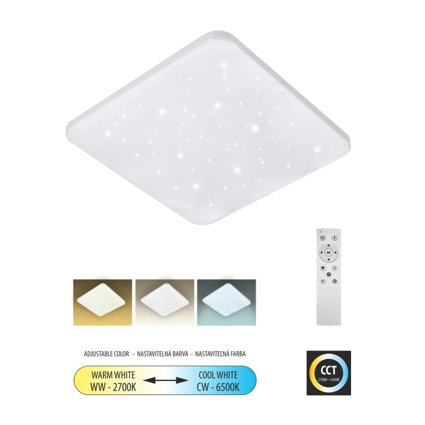 LED Stmievateľné stropné svietidlo FLORA LED/36W/230V 2700-6500K 43x43 cm + diaľkové ovládanie