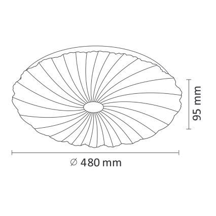 LED Stmievateľné stropné svietidlo FLOWER LED/36W/230V + diaľkové ovládanie