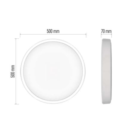 LED Stmievateľné stropné svietidlo GoSmart LED/45W/230V pr. 50 cm 2700-6500K Wi-Fi Tuya + diaľkové ovládanie