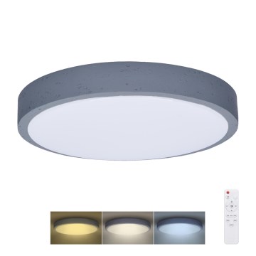 LED Stmievateľné stropné svietidlo GREY LED/60W/230V 3000-6500K šedá pr. 49 cm + diaľkové ovládanie