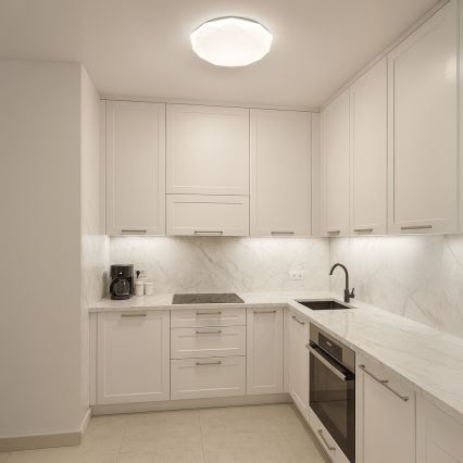 LED Stmievateľné stropné svietidlo HEX LED/72W/230V 3000-6000K pr. 50 cm biela + diaľkové ovládanie